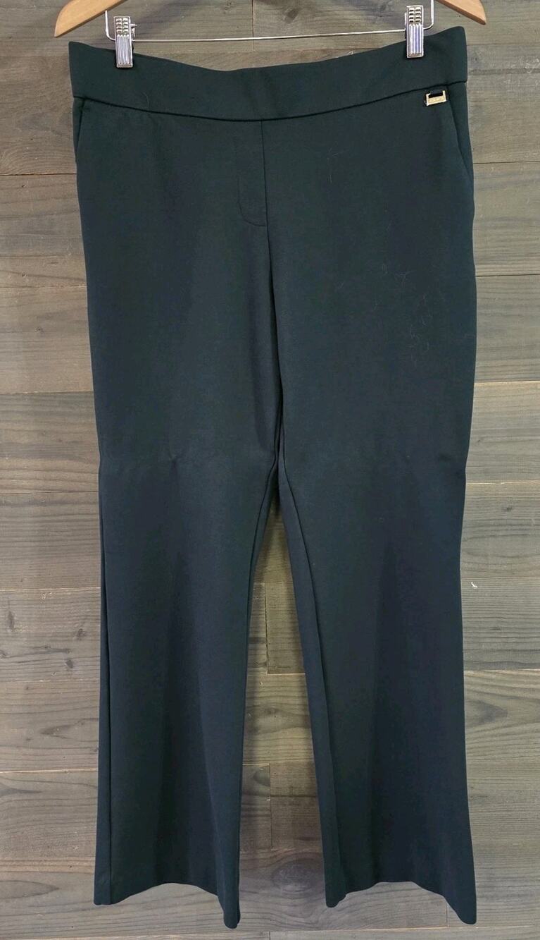 Anne Klein Deep Forest Green Pull-On Bootcut Dress Pants - Size Large